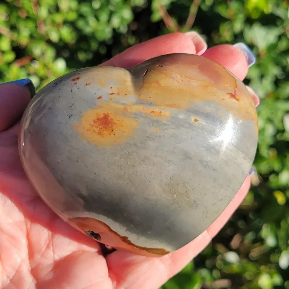 Polychrome Jasper Gemstone Heart